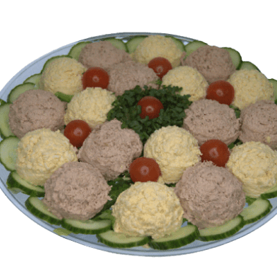 Tuna & Egg Scoops Platter