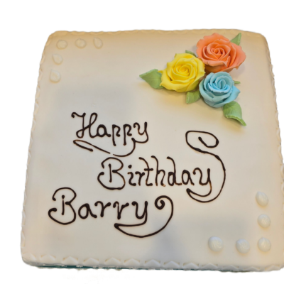 12" Square Iced Cake
