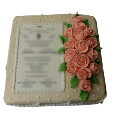 8" Square Photo Cake