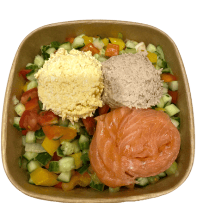 Smoked Salmon, Tuna Mayonnaise, Egg Mayonnaise & Fresh Salad Mix
